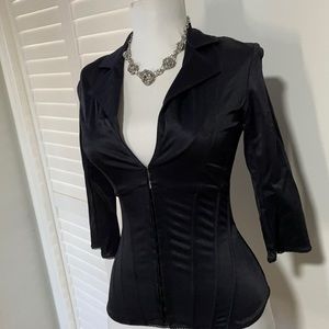 Marciano •  Black Corset Blouse 3/4 sleeve